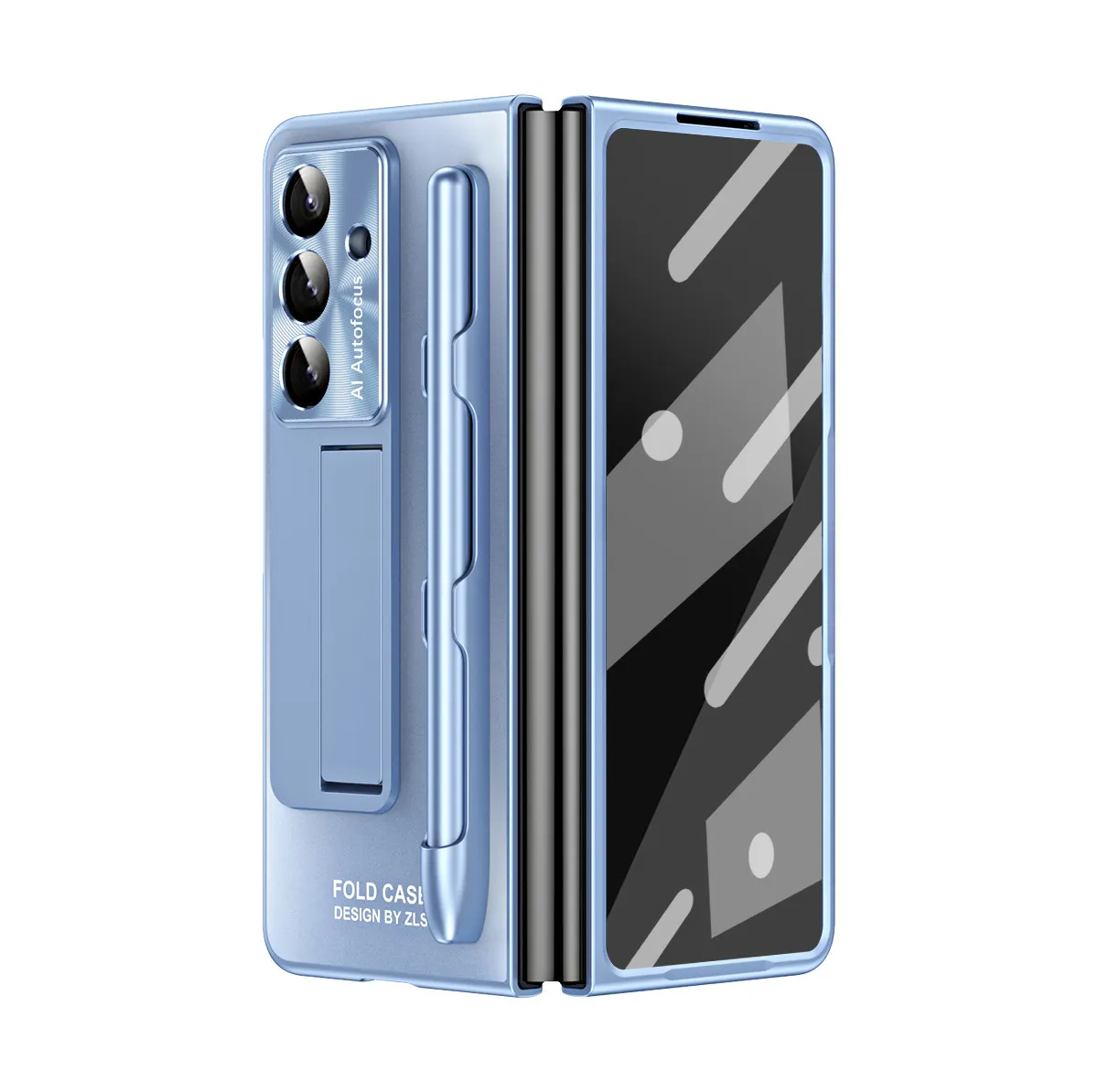 Compatible with Samsung Zfold7 phone case, FOLD5 foldable screen protective case, stand, solid color case, screen protector, and shockproof case.
