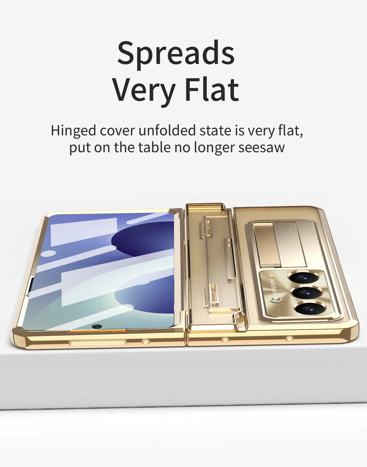 Compatible with Samsung Zfold 8 Ultra phone case, FOLD8 flat hinge folding pen slot electroplated transparent protective case