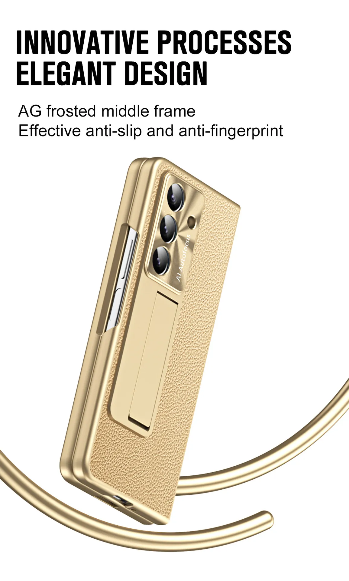 Compatible with Samsung Zfold7 phone case, FOLD6 foldable screen protective case, vegan leather solid color case, integrated anti-drop case