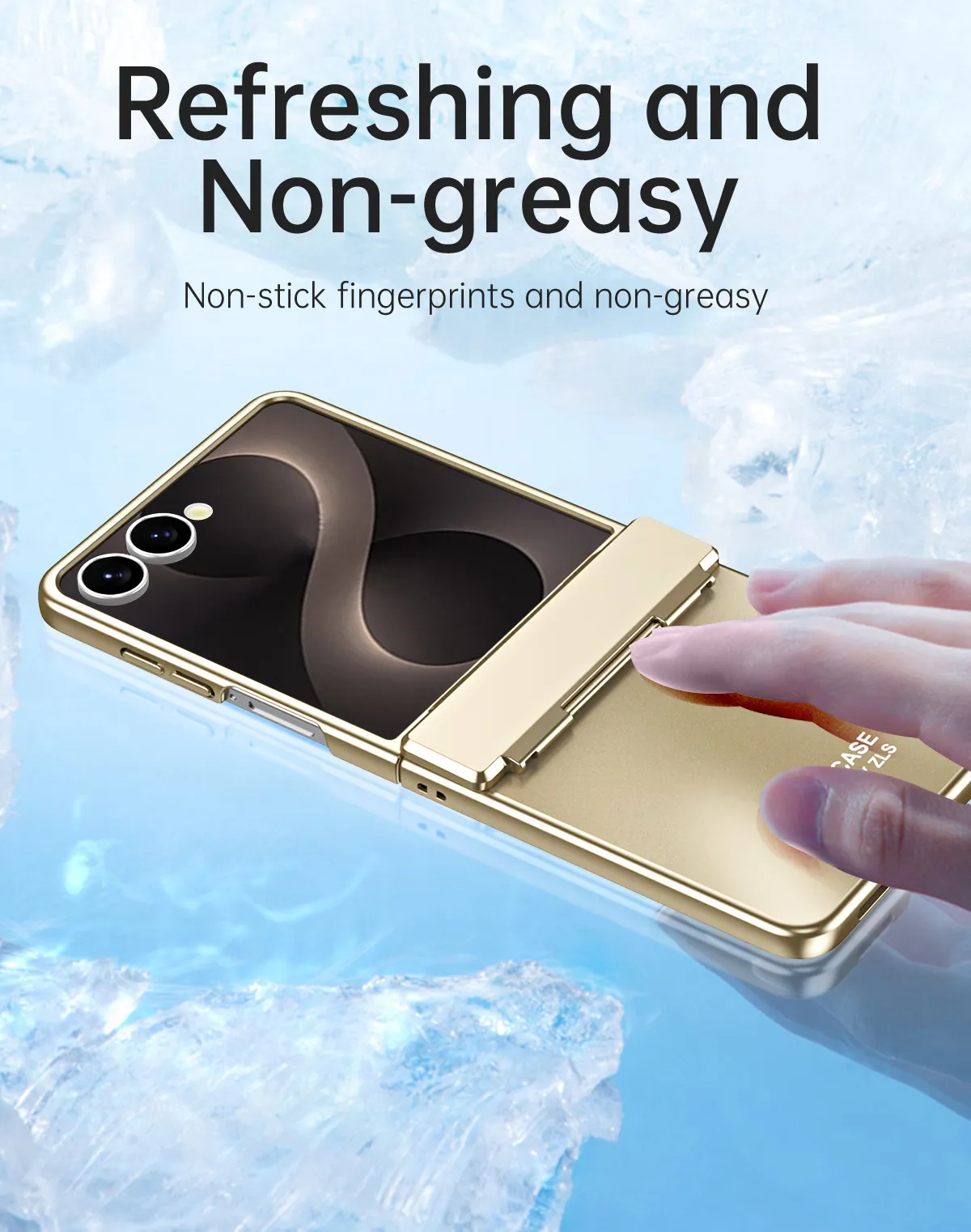 Compatible with Samsung Flip 8 phone case, FLIP 7 foldable screen, light luxury solid color electroplated hinge full-coverage drop-proof protective case