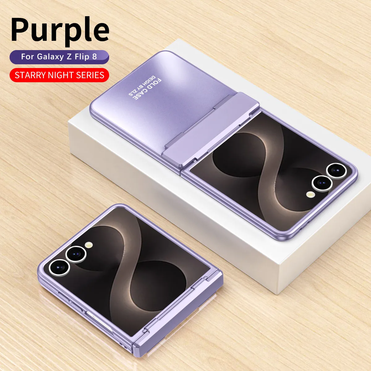 Compatible with Samsung Flip 8 phone case, FLIP 7 foldable screen, light luxury solid color electroplated hinge full-coverage drop-proof protective case