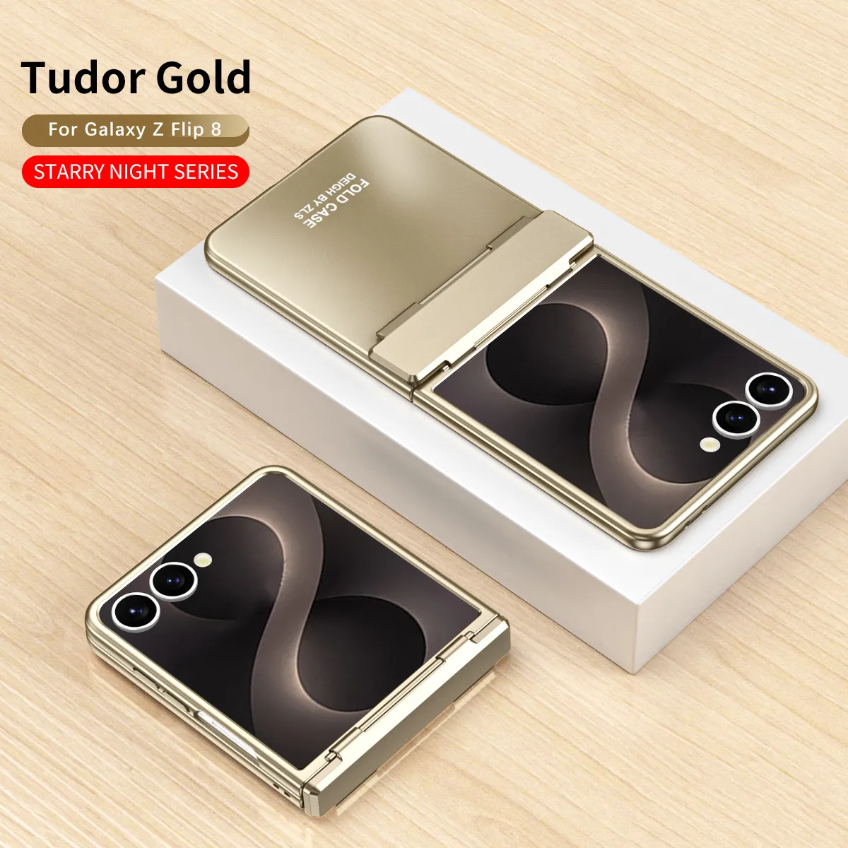 Compatible with Samsung Flip 8 phone case, FLIP 7 foldable screen, light luxury solid color electroplated hinge full-coverage drop-proof protective case