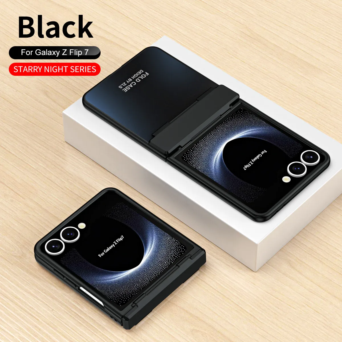 Compatible with Samsung Flip 8 phone case, FLIP 7 foldable screen, light luxury solid color electroplated hinge full-coverage drop-proof protective case