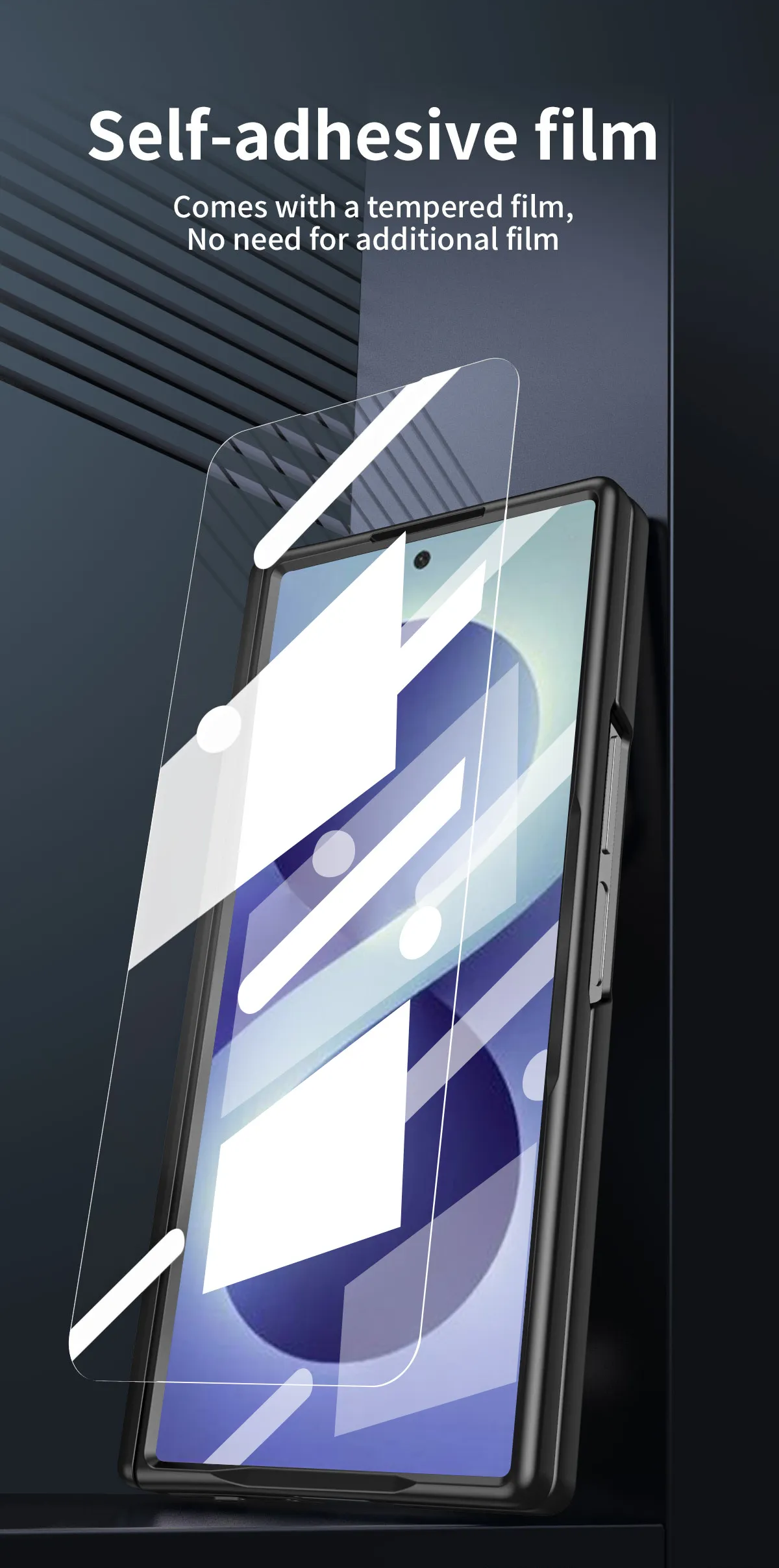 Compatible Samsung Zfold 8 Ultra phone case, solid color electroplated hinge full-coverage shockproof case.