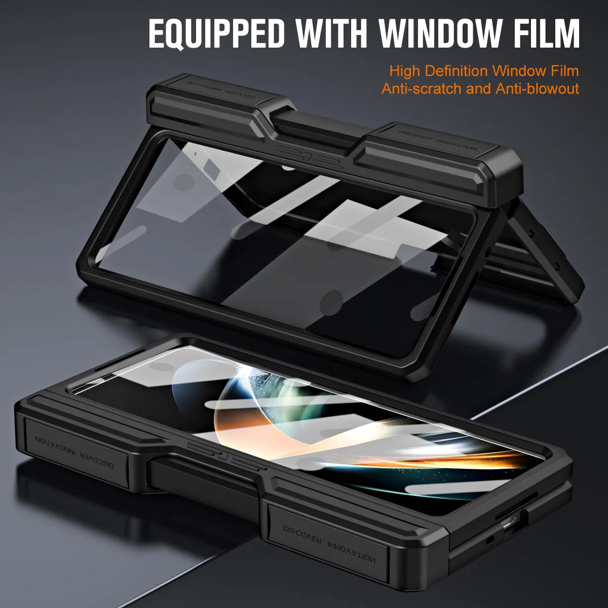Compatible with Samsung Zfold 6 phone case, Zfold 5 folding protective case, Transformer steel hinge, full coverage shockproof case, 5G.
