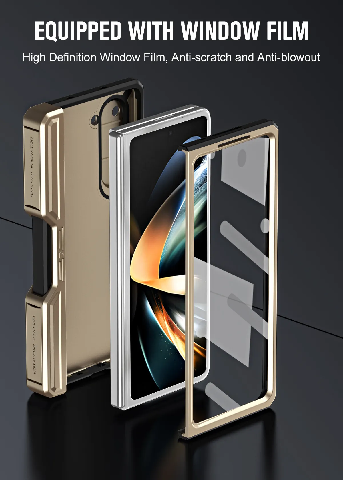 Compatible with Samsung Zfold 6 phone case, Zfold 5 folding protective case, Transformer steel hinge, full coverage shockproof case, 5G.