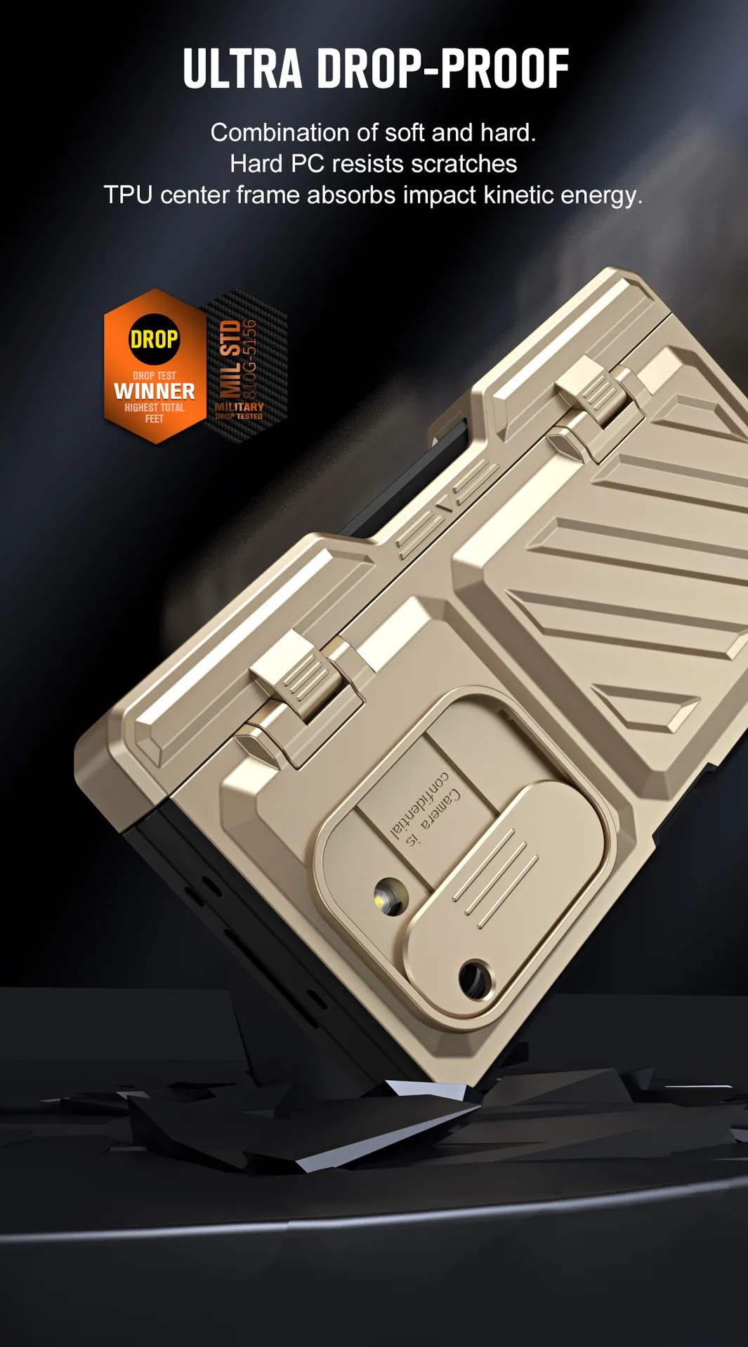 Compatible with Samsung Zfold 6 phone case, Zfold 5 folding protective case, Transformer steel hinge, full coverage shockproof case, 5G.