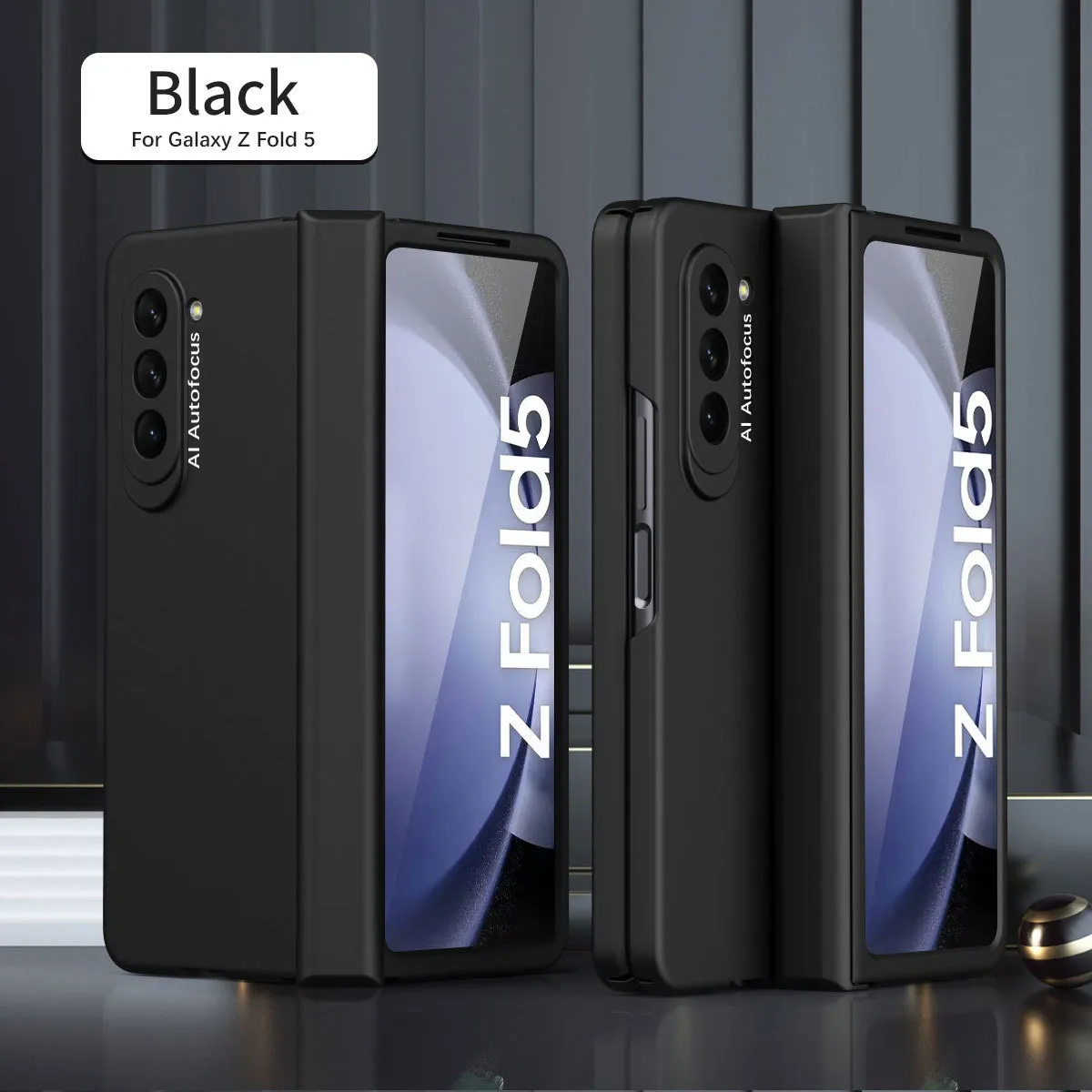 FOLD4 Folding Solid Color Hinge Case for Samsung ZFold 5 Phone, Full Coverage, Drop-Proof Protective Case