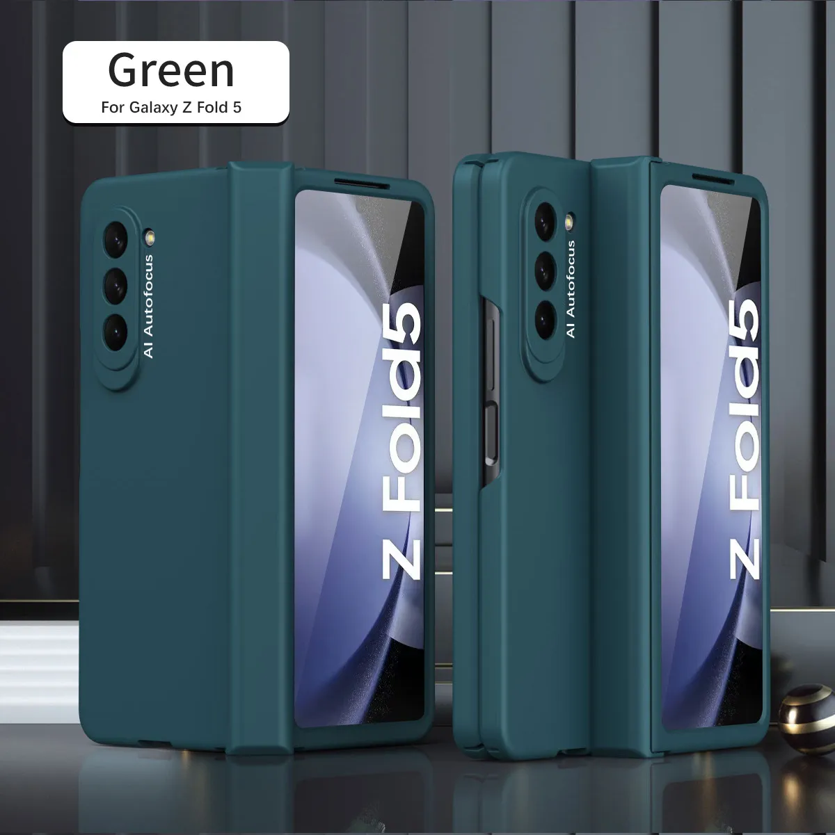 FOLD4 Folding Solid Color Hinge Case for Samsung ZFold 5 Phone, Full Coverage, Drop-Proof Protective Case