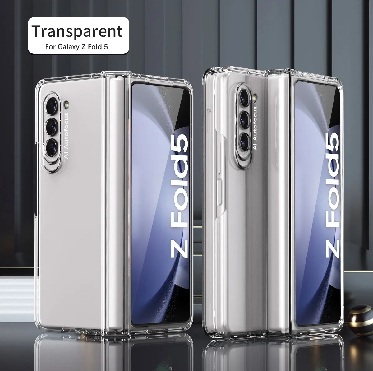 FOLD4 Folding Solid Color Hinge Case for Samsung ZFold 5 Phone, Full Coverage, Drop-Proof Protective Case