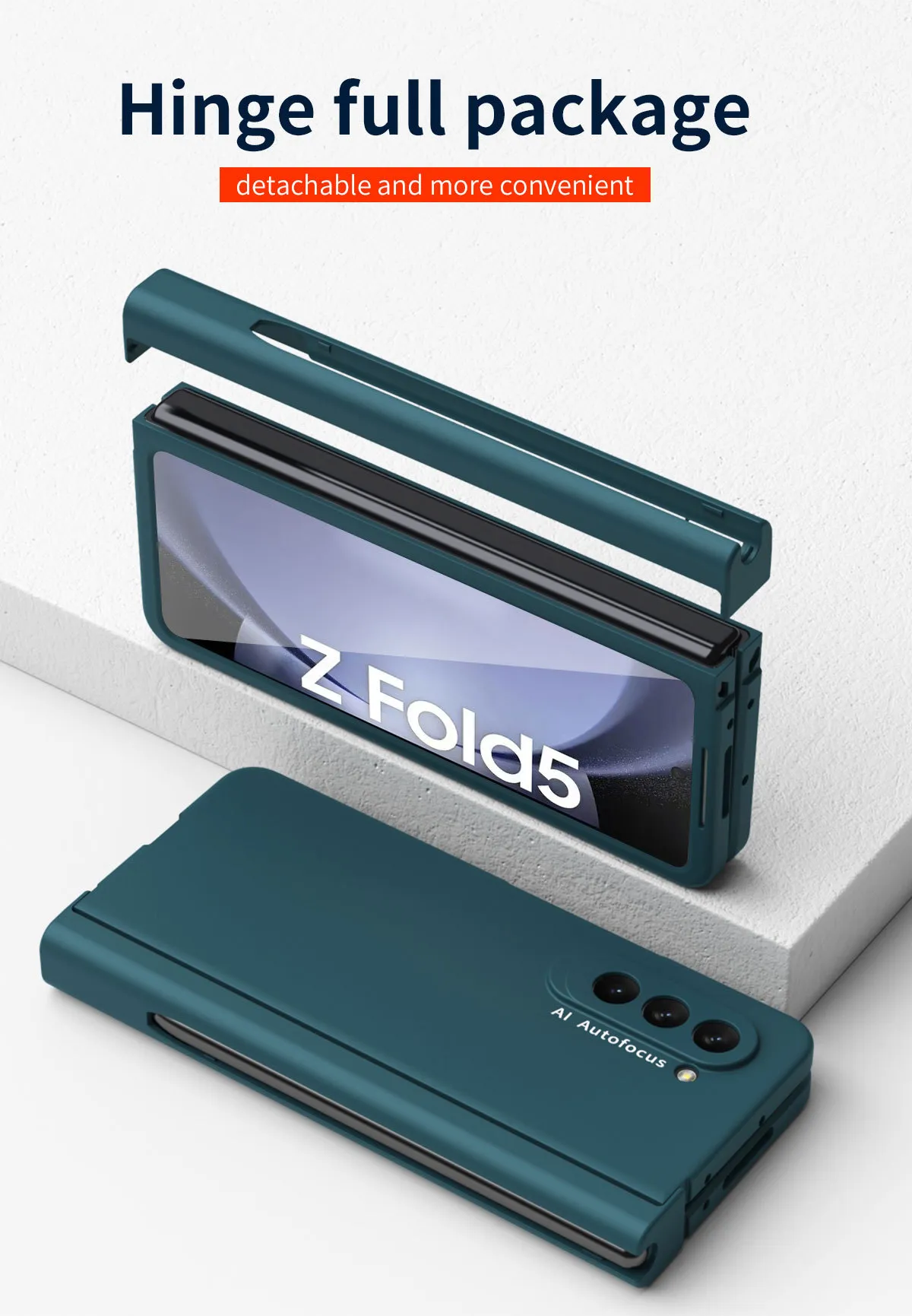 Compatible with Samsung Zfold 5 phone case with stylus slot, FOLD4 ultra-thin fold 3 solid color full-coverage protective case, stylus pen.