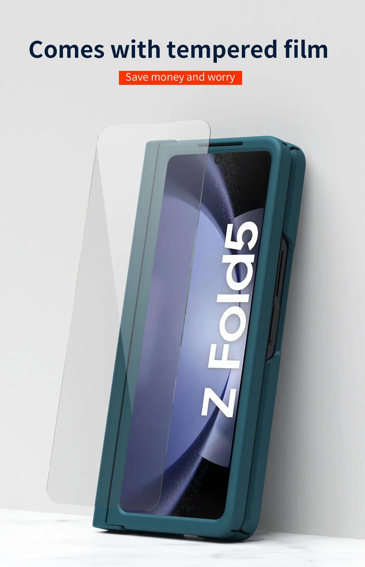 Compatible with Samsung Zfold 5 phone case with stylus slot, FOLD4 ultra-thin fold 3 solid color full-coverage protective case, stylus pen.