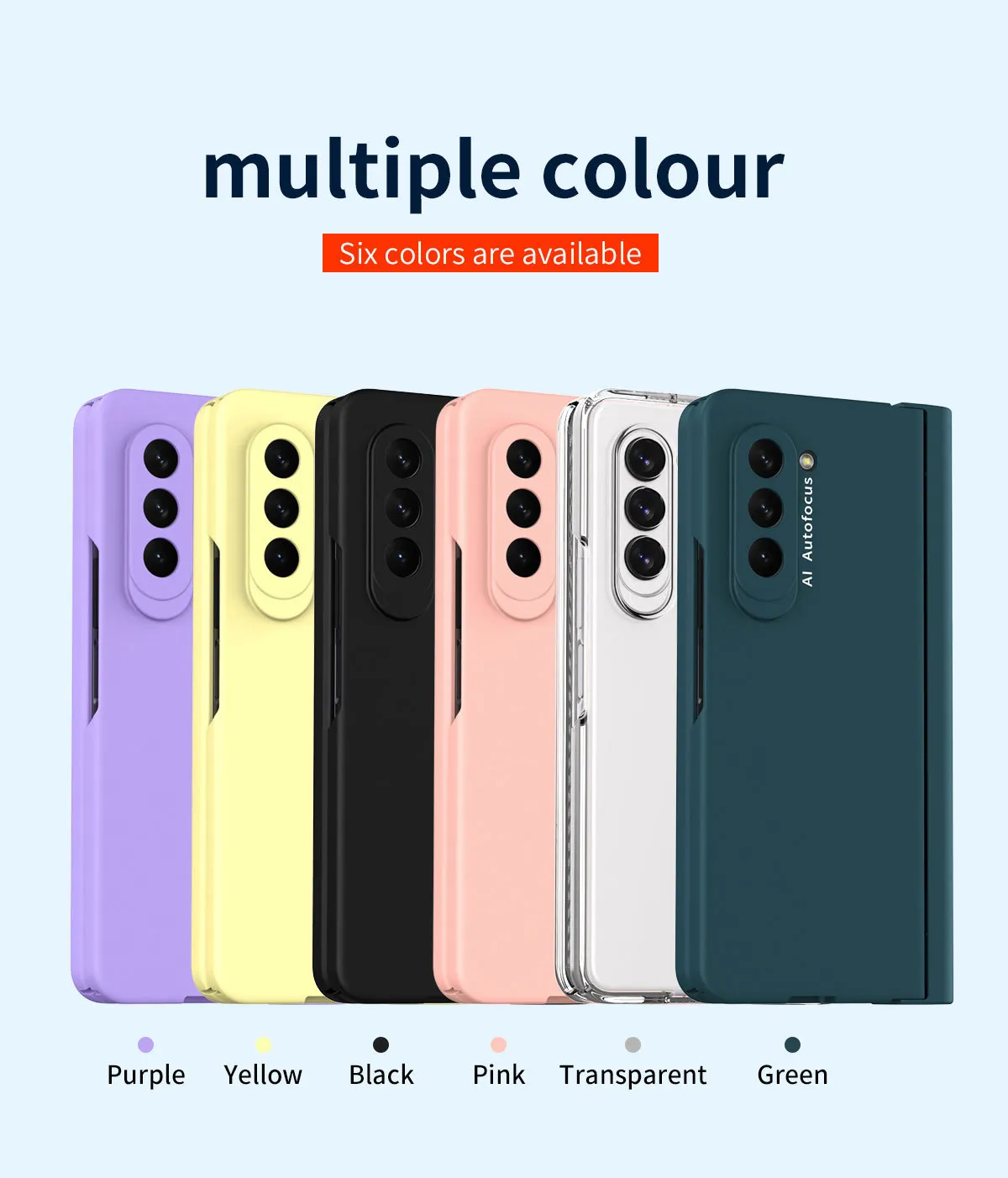 Compatible with Samsung Zfold 5 phone case with stylus slot, FOLD4 ultra-thin fold 3 solid color full-coverage protective case, stylus pen.