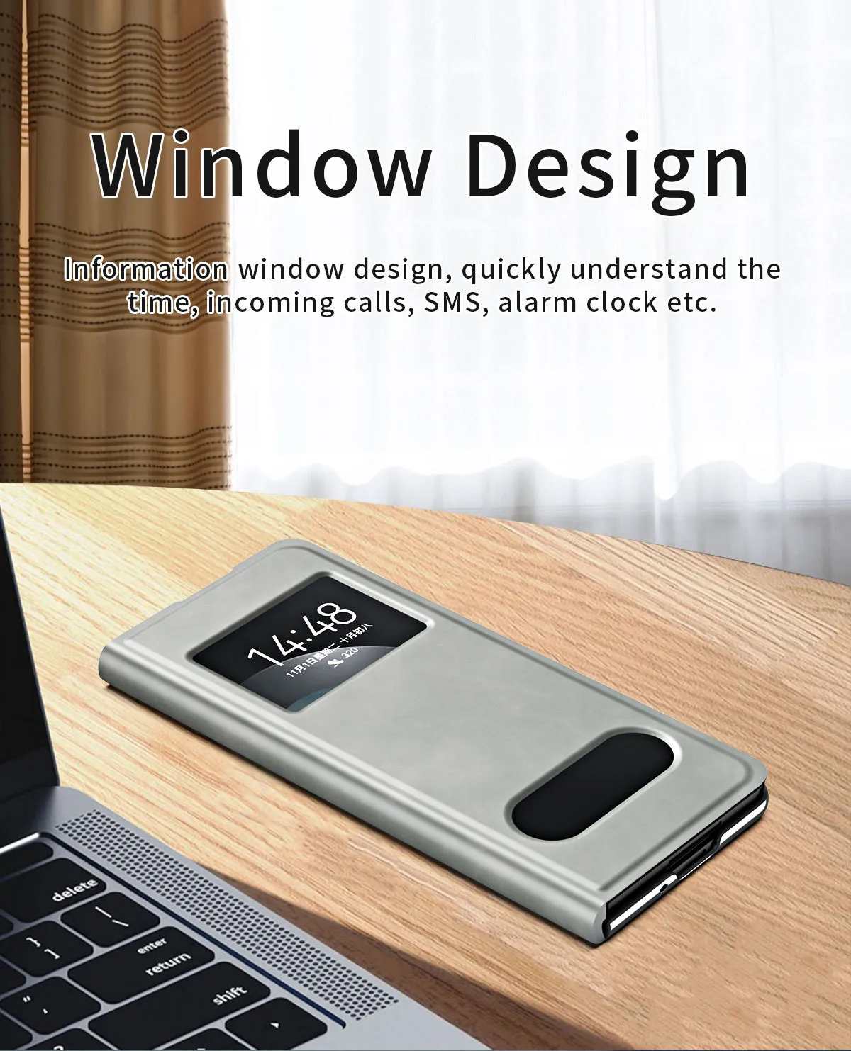 Compatible Samsung ZFold 8 Ultra phone case, FOLD8 folding protective case, vegan leather business full-coverage shockproof case