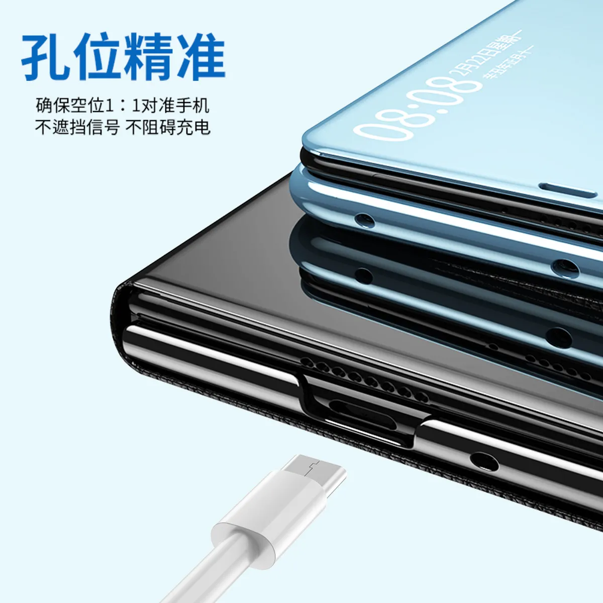 Honor MagicV2 Phone Case, MagicV2 Mirror Leather Case, Smart Stand, Full Coverage, Drop-Proof Protective Case