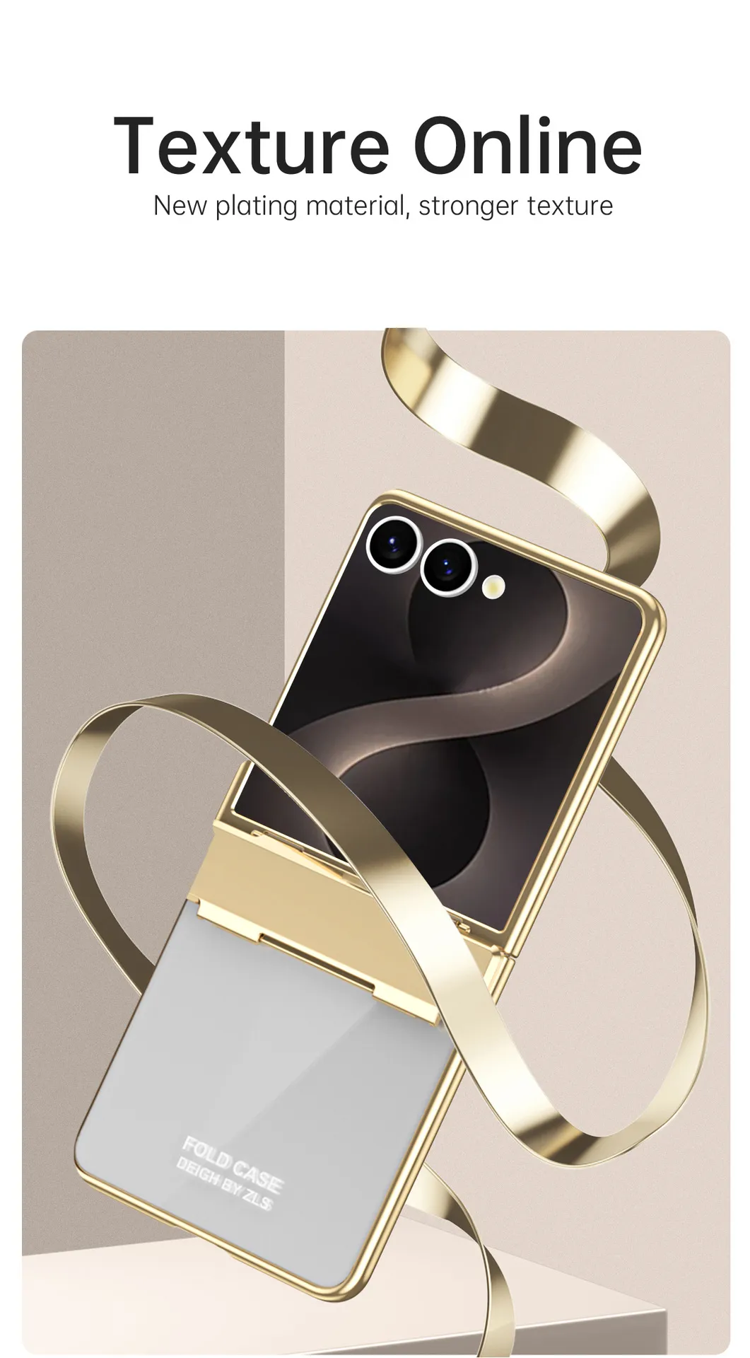 Compatible with Samsung ZFlip 8 phone case, FLIP 7 foldable screen, electroplated transparent hinge, full-coverage drop-proof protective leather case.