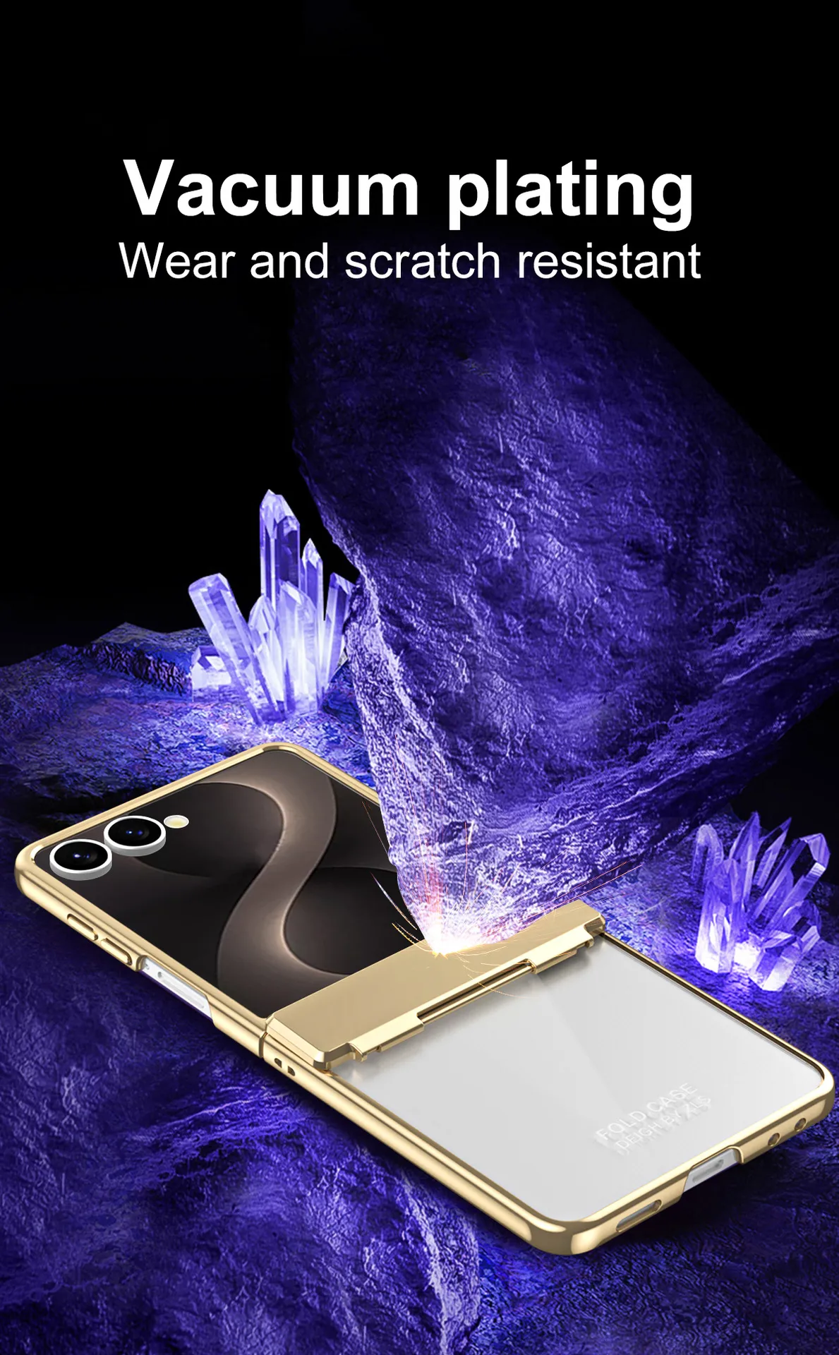 Compatible with Samsung ZFlip 8 phone case, FLIP 7 foldable screen, electroplated transparent hinge, full-coverage drop-proof protective leather case.