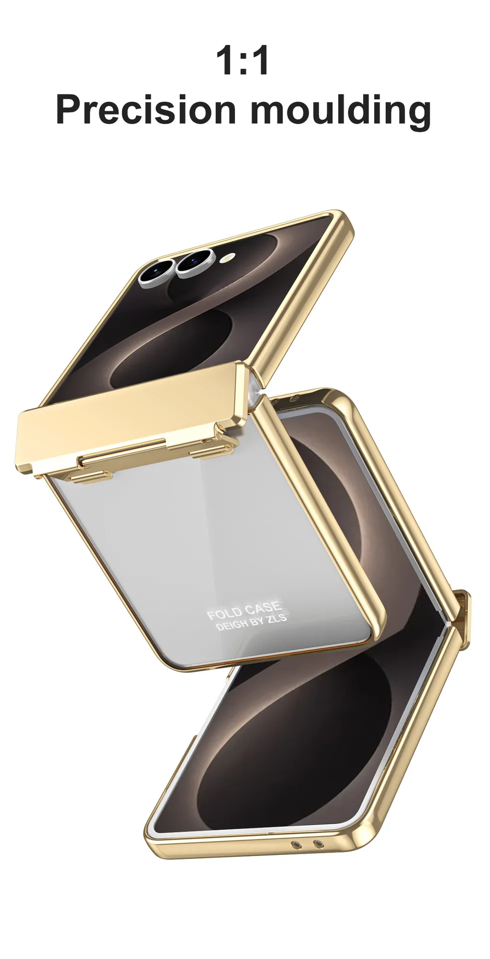 Compatible with Samsung ZFlip 8 phone case, FLIP 7 foldable screen, electroplated transparent hinge, full-coverage drop-proof protective leather case.