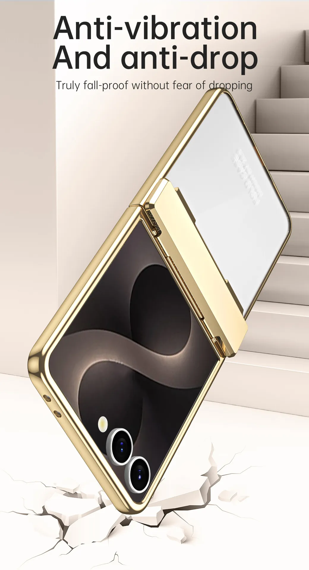 Compatible with Samsung ZFlip 8 phone case, FLIP 7 foldable screen, electroplated transparent hinge, full-coverage drop-proof protective leather case.