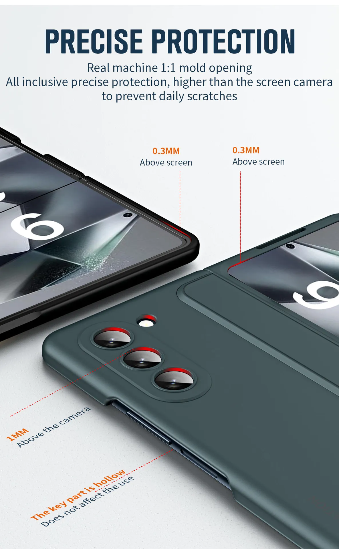 Samsung ZFold 6 phone case, FOLD5 foldable screen pen holder 2-in-1 full-coverage drop-proof protective case.