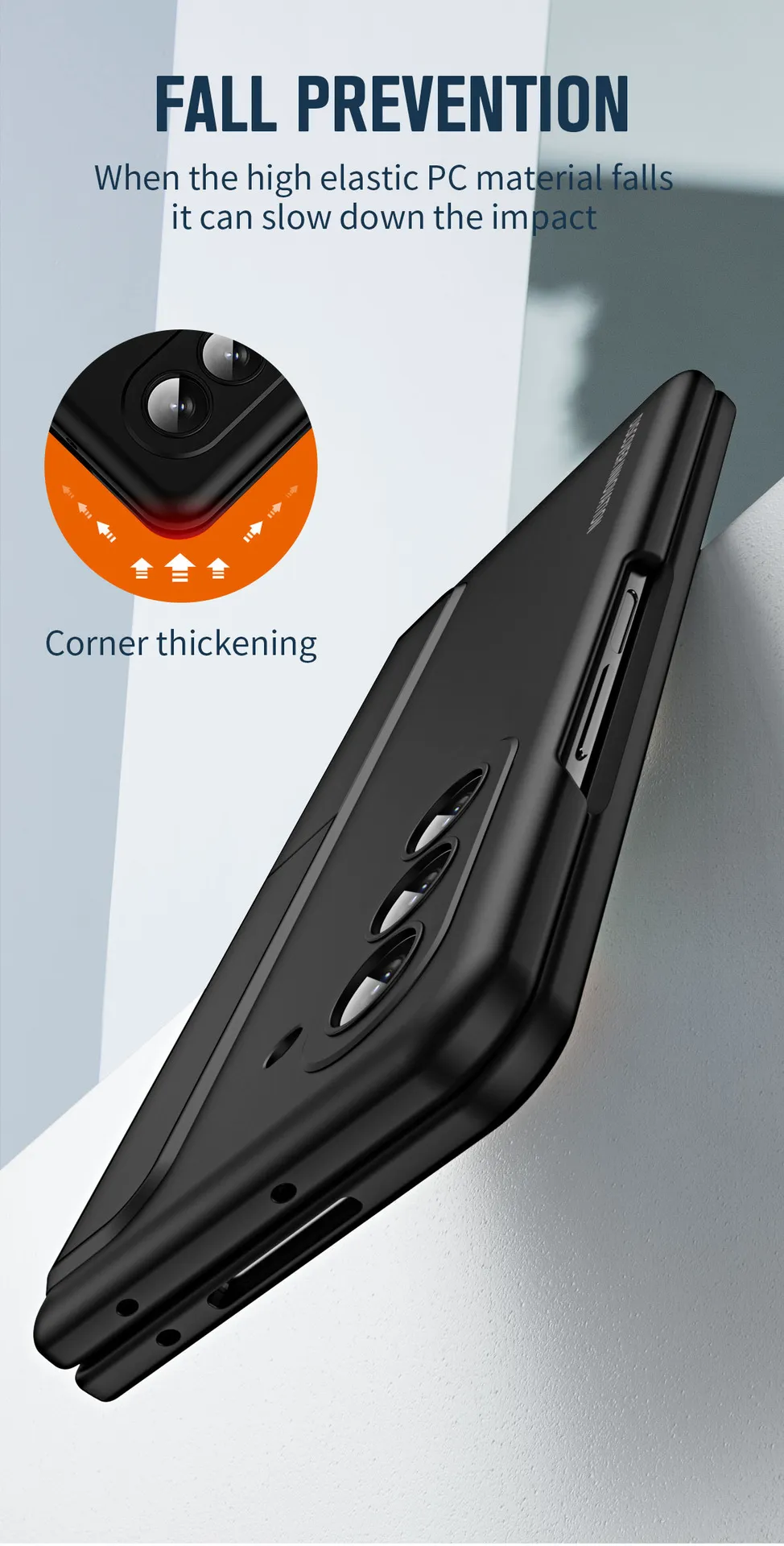 Samsung ZFold 6 phone case, FOLD5 foldable screen pen holder 2-in-1 full-coverage drop-proof protective case.