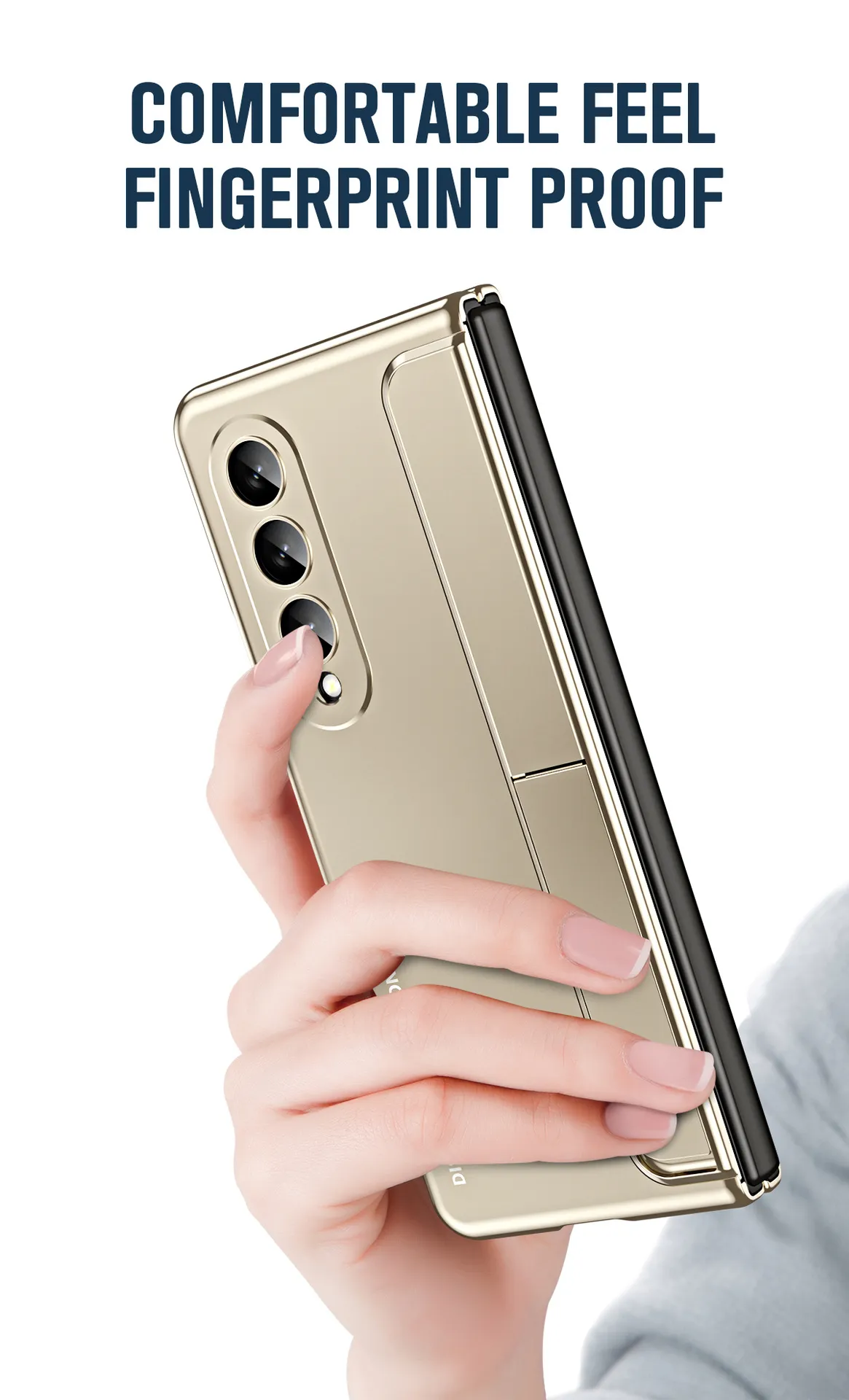 Compatible with Samsung Fold 5 phone case, FOLD4 foldable screen pen slot stand, full hinge bag, drop-proof protective case.