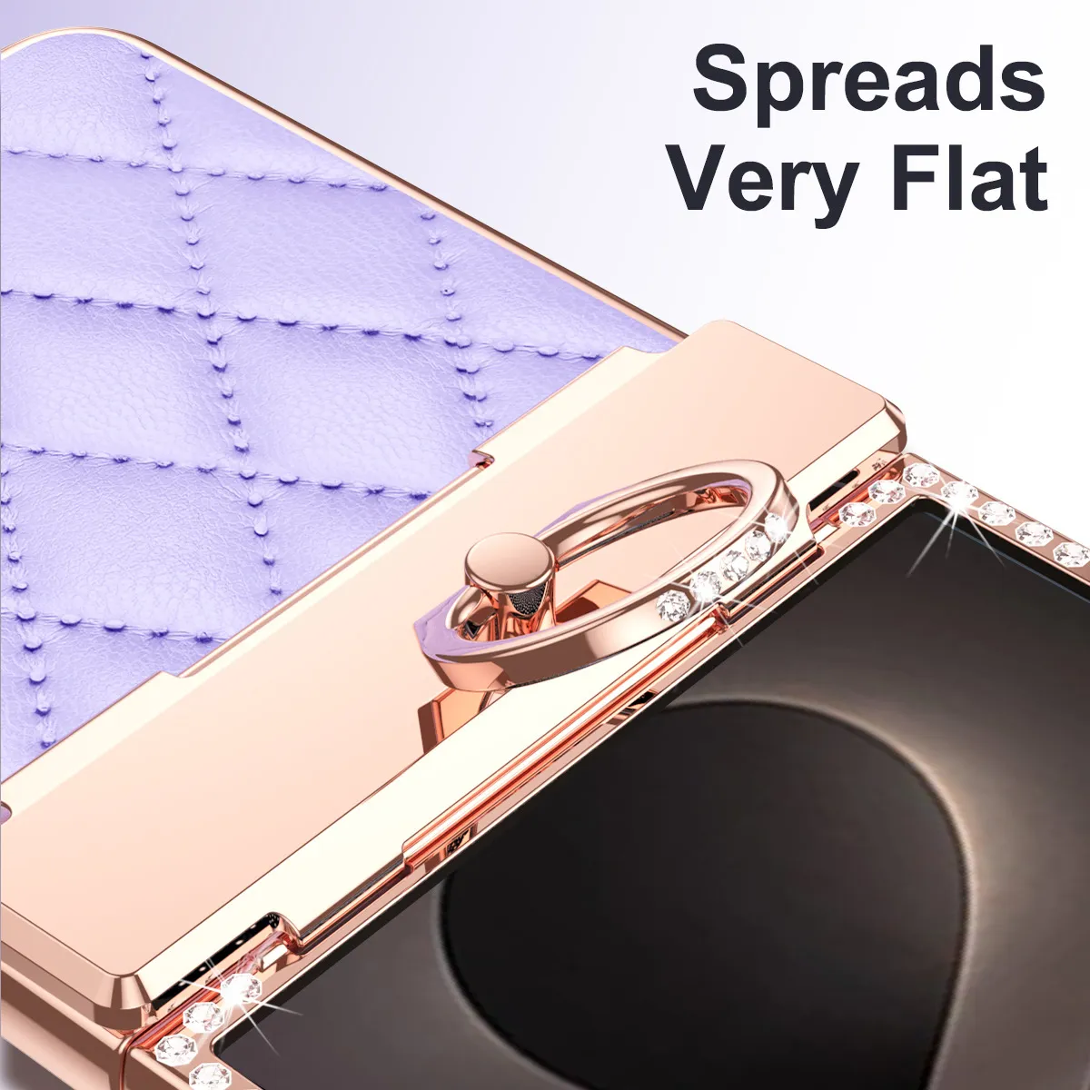 Compatible with Samsung ZFlip 8 phone case, ZFLIP 7 foldable screen diamond-patterned hinge full-coverage drop-proof protective case