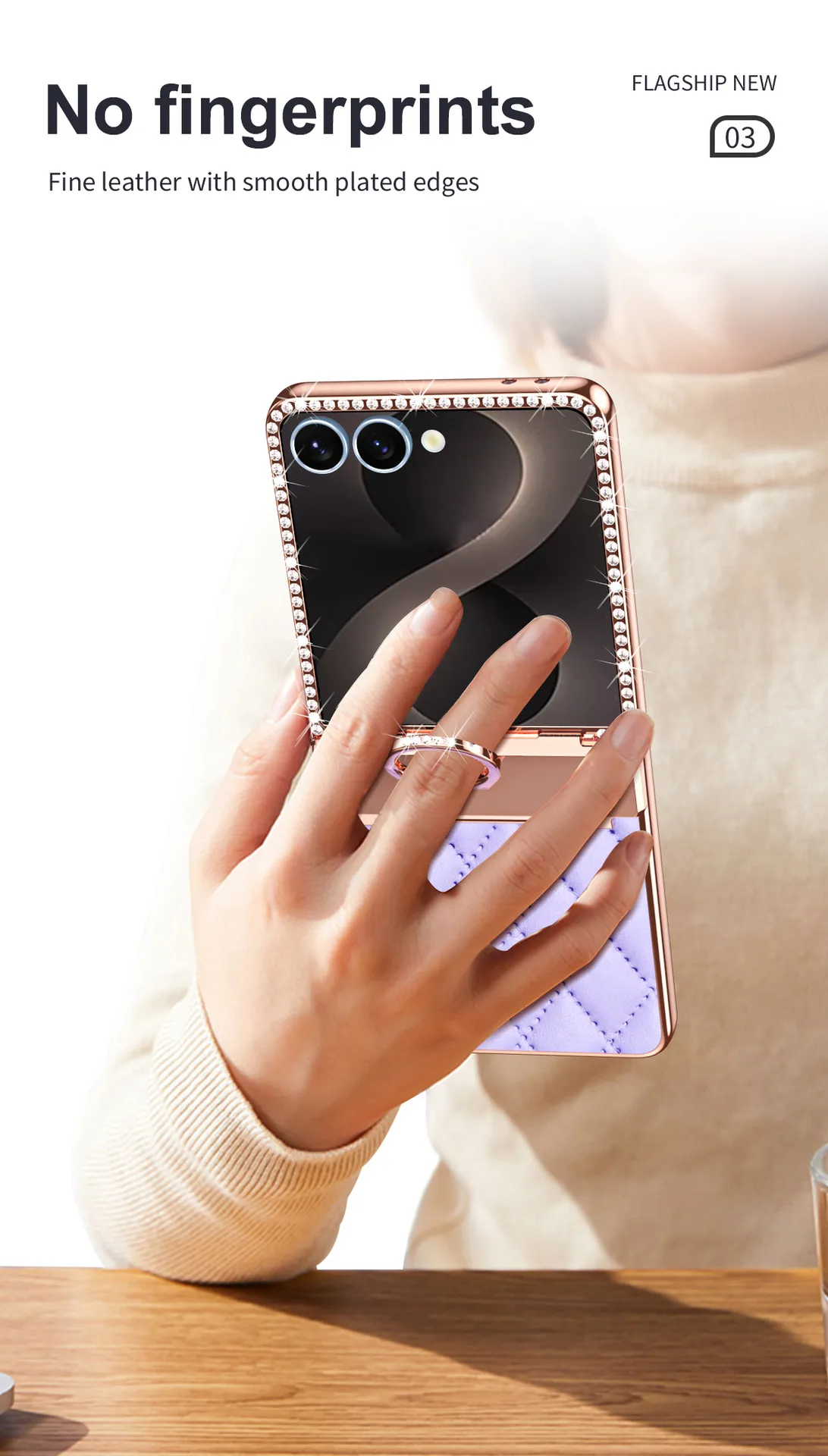 Compatible with Samsung ZFlip 8 phone case, ZFLIP 7 foldable screen diamond-patterned hinge full-coverage drop-proof protective case