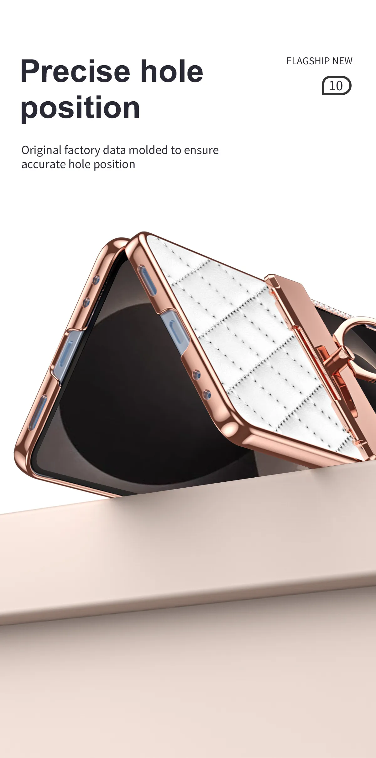 Compatible with Samsung ZFlip 8 phone case, ZFLIP 7 foldable screen diamond-patterned hinge full-coverage drop-proof protective case