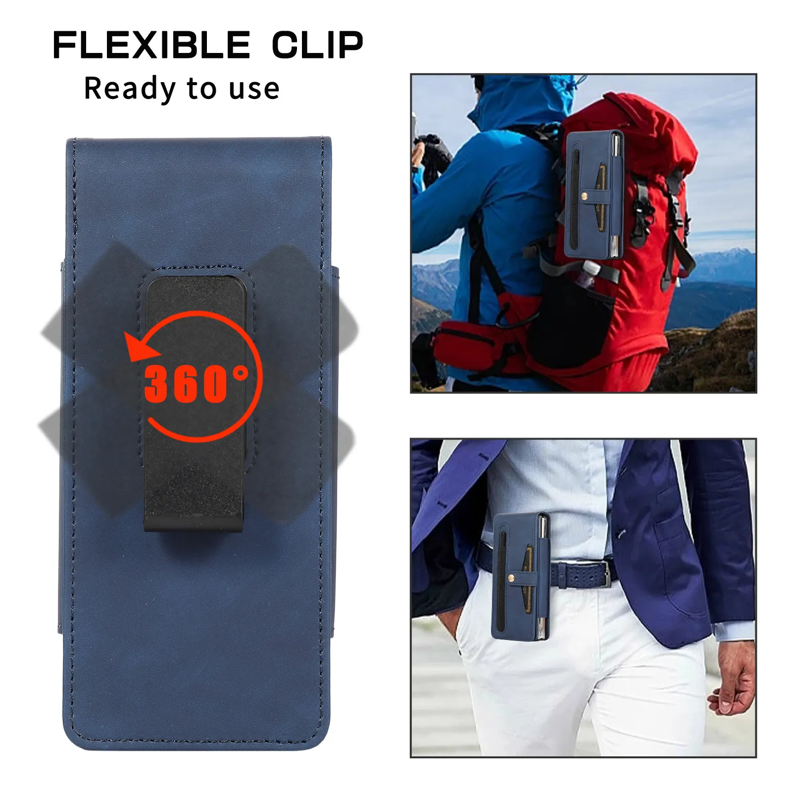 Samsung Fold5 phone case, FOLD4 foldable screen magnetic protective case, solid color outdoor full-coverage anti-drop leather case.