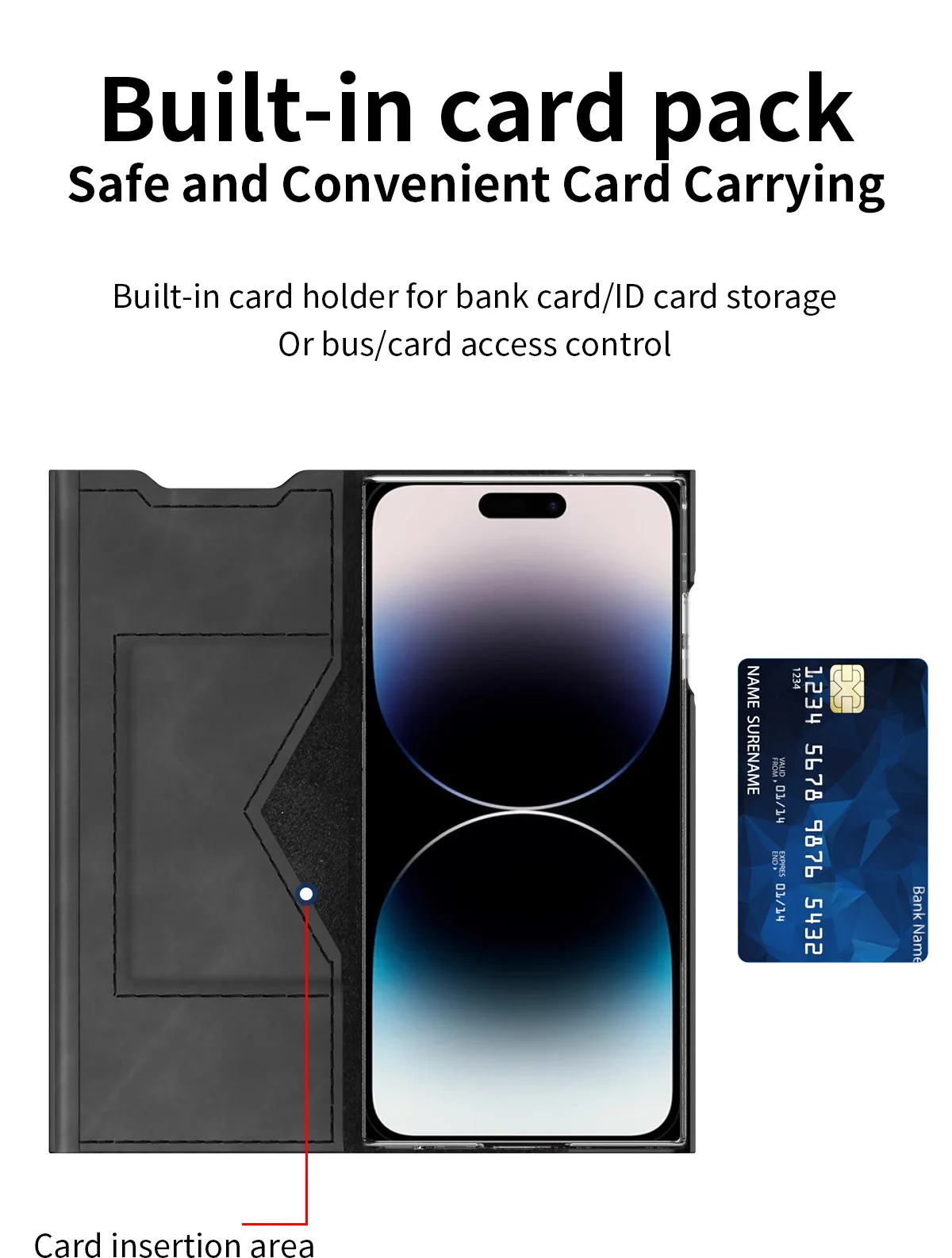 iPhone 15 phone case, 14 Pro leather case, magnetic flip case, 13MAX card holder style drop-proof protective case.