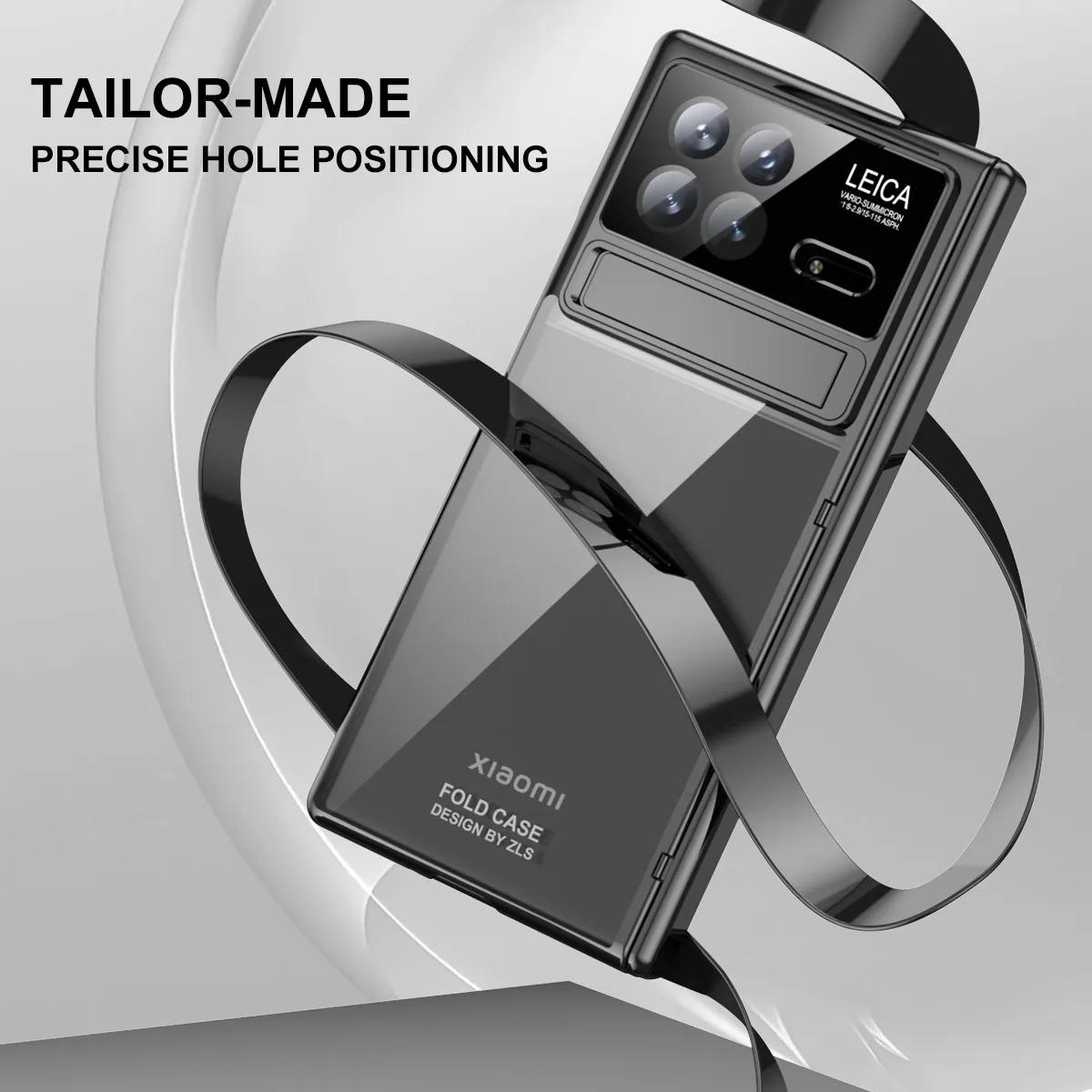 Xiaomi MIX FOLD3 phone case, electroplated transparent case with integrated anti-drop protection for foldable screen.