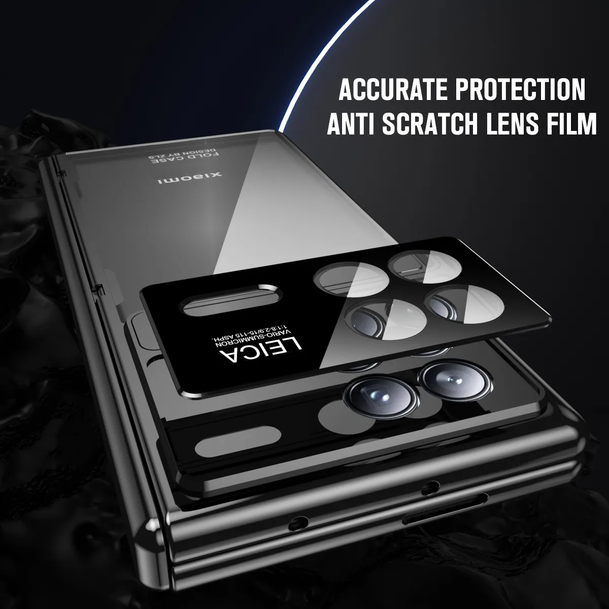 Xiaomi MIX FOLD3 phone case, electroplated transparent case with integrated anti-drop protection for foldable screen.