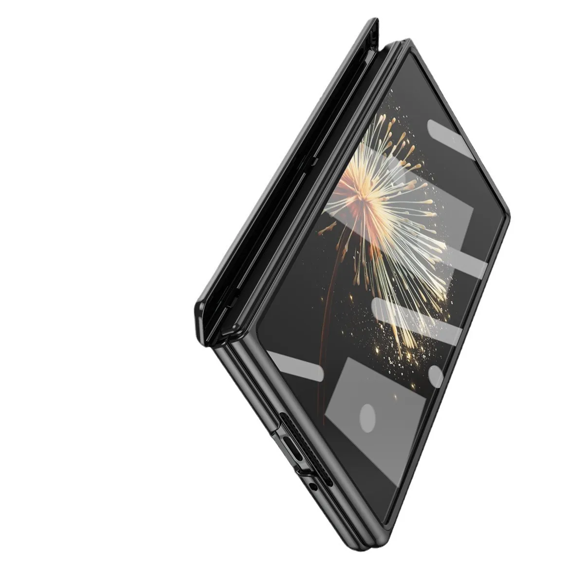 Xiaomi MIX FOLD3 phone case, electroplated transparent case with integrated anti-drop protection for foldable screen.