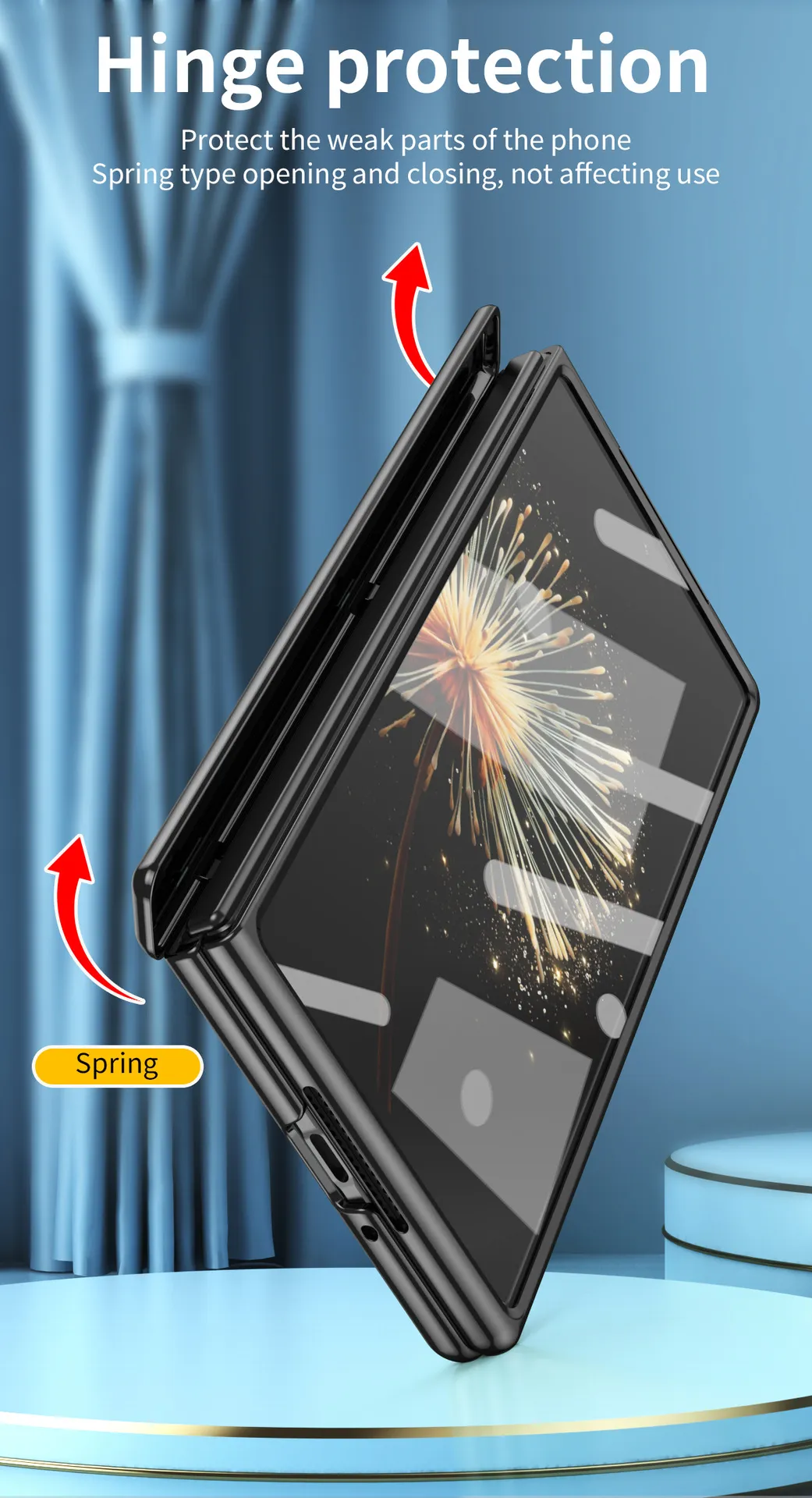 Xiaomi MIX FOLD3 phone case, electroplated transparent case with integrated anti-drop protection for foldable screen.