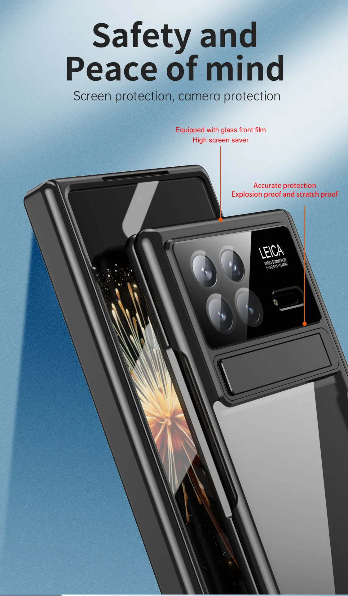 Xiaomi MIX FOLD3 phone case, electroplated transparent case with integrated anti-drop protection for foldable screen.
