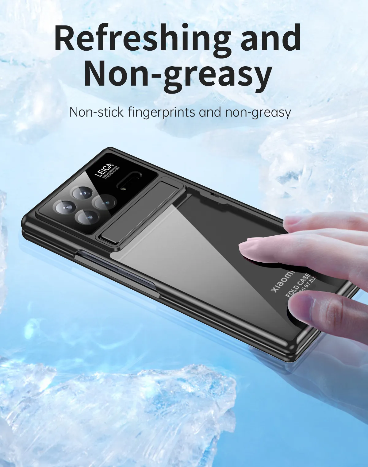Xiaomi MIX FOLD3 phone case, electroplated transparent case with integrated anti-drop protection for foldable screen.