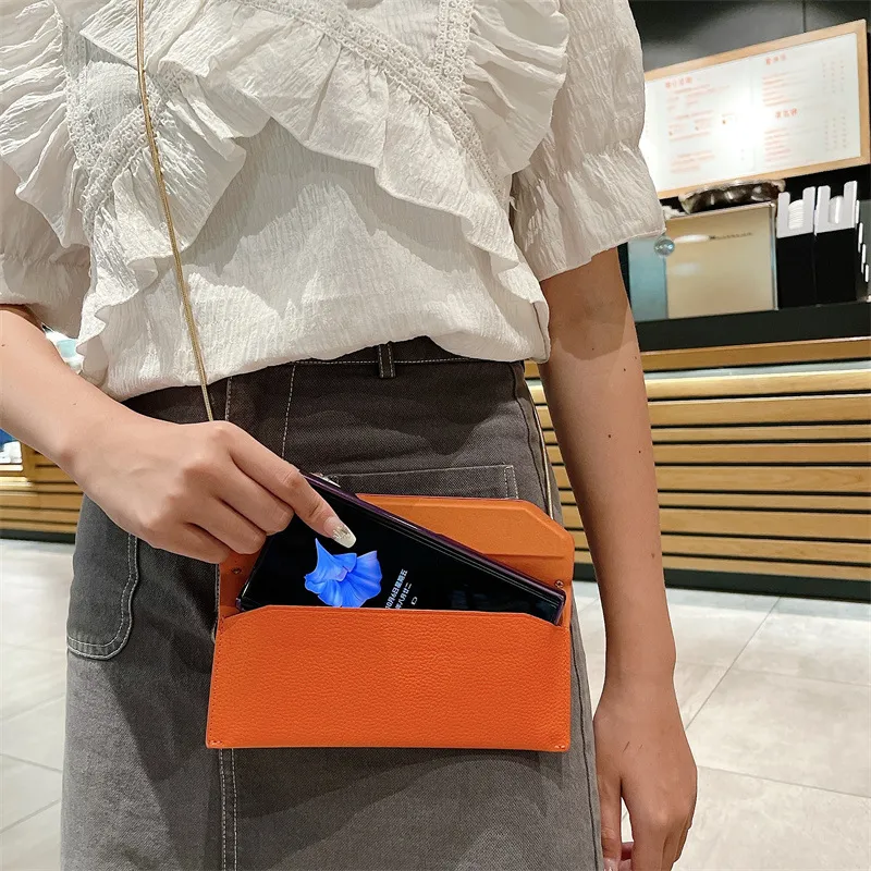 Compatible with Honor V Purse phone case, Mate X/XS carrying case, Mate X2 envelope style crossbody bag with glitter.