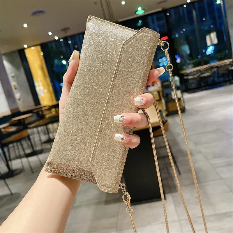 Compatible with Honor V Purse phone case, Mate X/XS carrying case, Mate X2 envelope style crossbody bag with glitter.