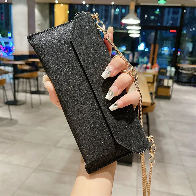 Compatible with Honor V Purse phone case, Mate X/XS carrying case, Mate X2 envelope style crossbody bag with glitter.
