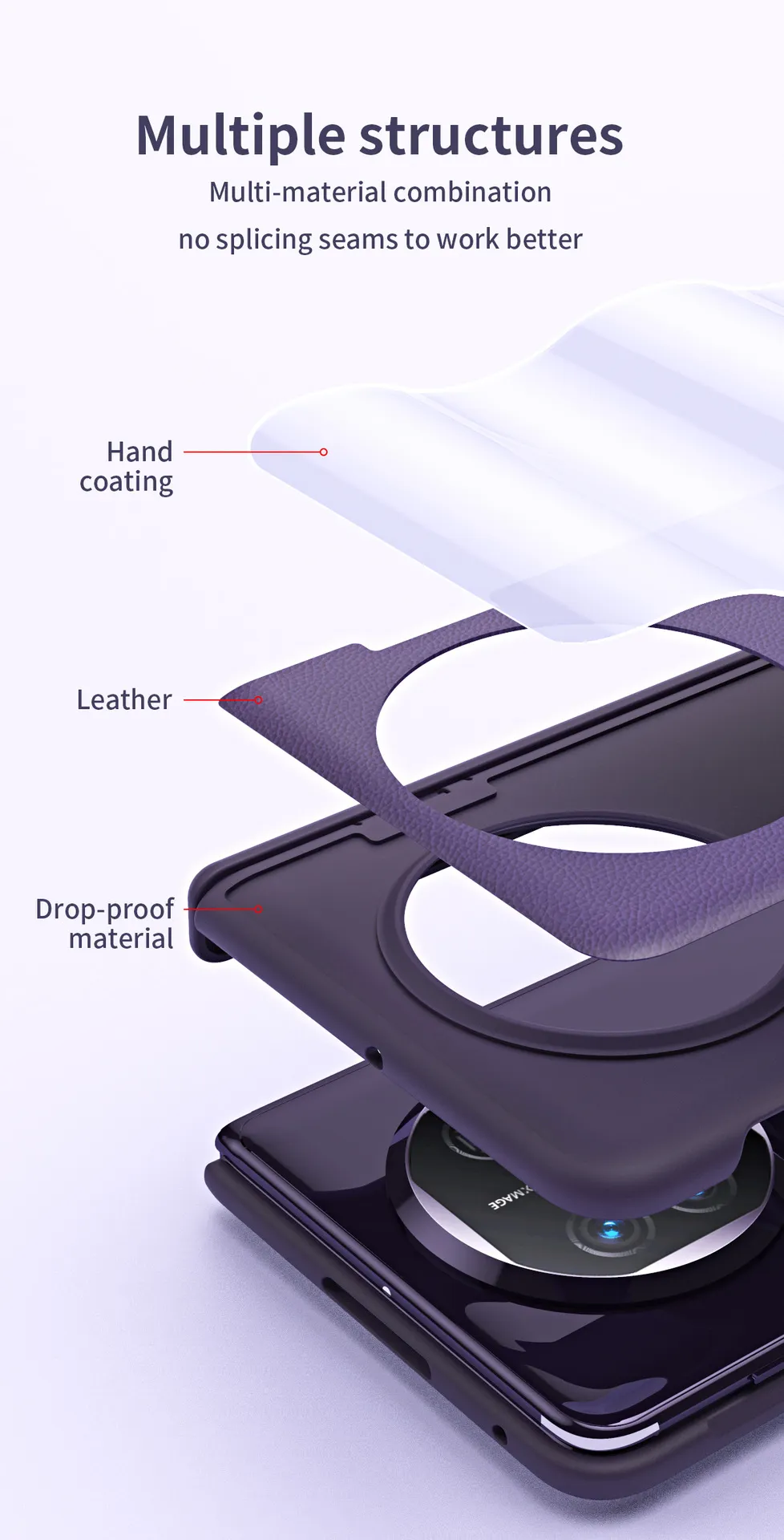 Compatible with Huawei Mate X5 phone case, MATE X3 foldable screen leather bracket hinge drop protection case 5G