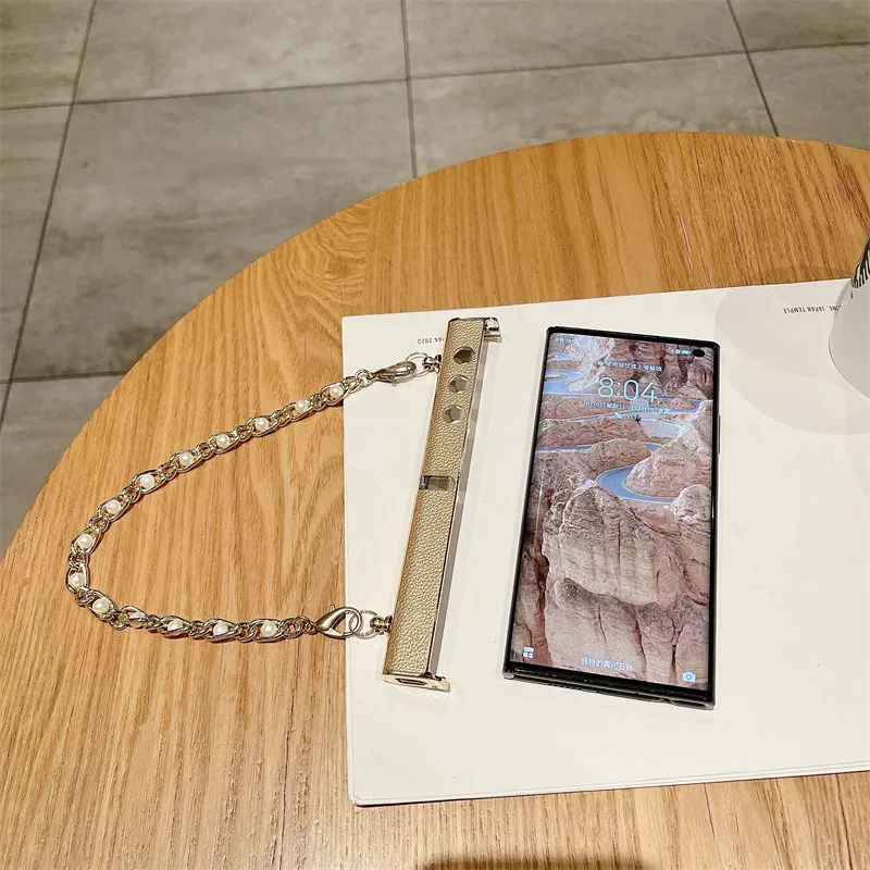 Compatible with Honor V Purse phone case, v purse luxury premium leather case frame case bracelet anti-drop protective case