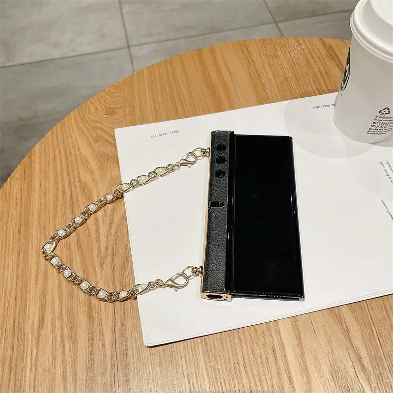 Compatible with Honor V Purse phone case, v purse luxury premium leather case frame case bracelet anti-drop protective case