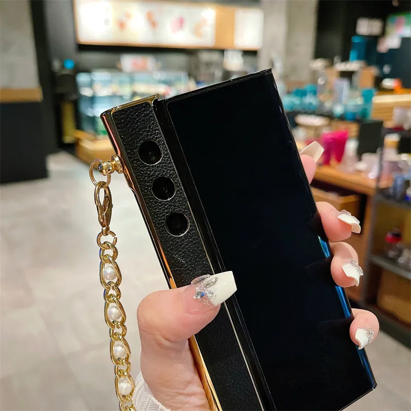 Compatible with Honor V Purse phone case, v purse luxury premium leather case frame case bracelet anti-drop protective case