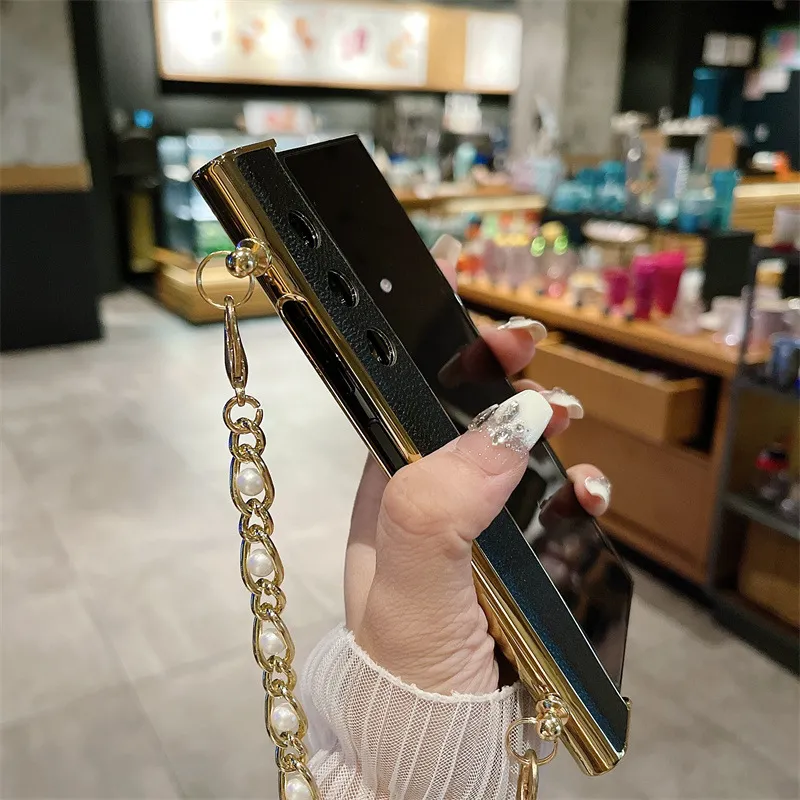 Compatible with Honor V Purse phone case, v purse luxury premium leather case frame case bracelet anti-drop protective case
