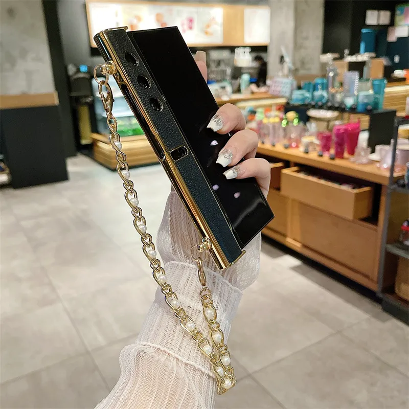 Compatible with Honor V Purse phone case, v purse luxury premium leather case frame case bracelet anti-drop protective case