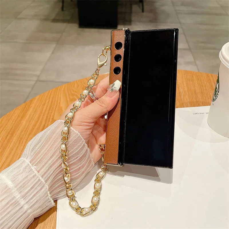 Compatible with Honor V Purse phone case, v purse luxury premium leather case frame case bracelet anti-drop protective case
