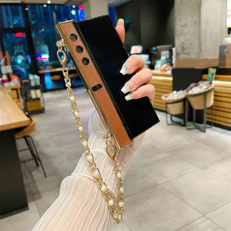 Compatible with Honor V Purse phone case, v purse luxury premium leather case frame case bracelet anti-drop protective case