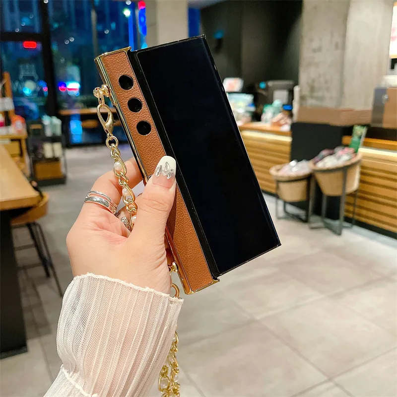 Compatible with Honor V Purse phone case, v purse luxury premium leather case frame case bracelet anti-drop protective case