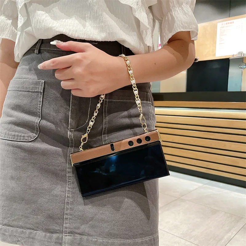 Compatible with Honor V Purse phone case, v purse luxury premium leather case frame case bracelet anti-drop protective case